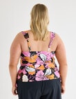 Zest Resort Curve Ruched Side Tankini, Hibiscus Floral product photo View 02 S