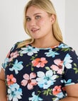 Zest Resort Curve Ruched Side Swim Top, Midnight Floral product photo View 04 S