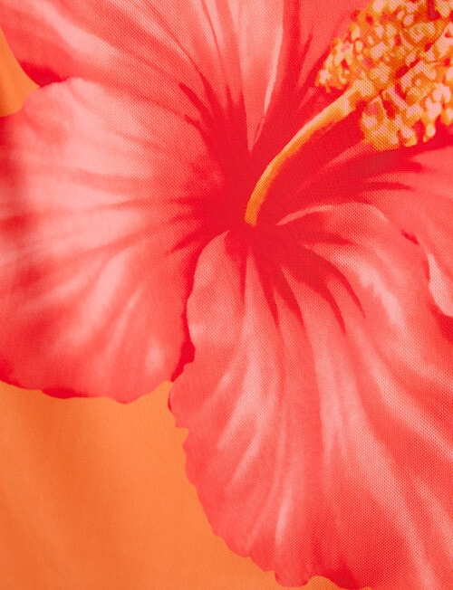 Switch Remi Hibiscus Singlet, Papaya product photo View 03 L