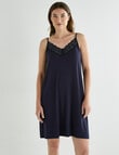 Whistle Sleep Short Lace Cami Nightie, Navy product photo