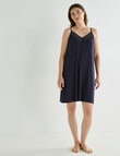Whistle Sleep Short Lace Cami Nightie, Navy product photo View 03 S