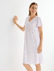 Ruby & Bloom Cap Sleeve Soft Touch Nightie, Pansy, 10-26 product photo View 03 S