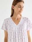 Ruby & Bloom Cap Sleeve Soft Touch Nightie, Pansy, 10-26 product photo View 04 S