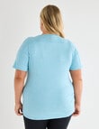 Superfit Curve Short Sleeve V-Neck Limitless Tee, Retro Blue product photo View 02 S