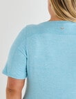 Superfit Curve Short Sleeve V-Neck Limitless Tee, Retro Blue product photo View 06 S