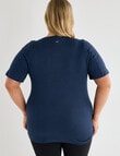Superfit Curve Short Sleeve V-Neck Limitless Tee, Midnight product photo View 02 S