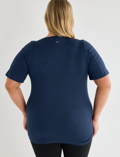 Superfit Curve Short Sleeve V-Neck Limitless Tee, Midnight product photo View 02 L