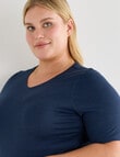 Superfit Curve Short Sleeve V-Neck Limitless Tee, Midnight product photo View 04 S