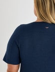 Superfit Curve Short Sleeve V-Neck Limitless Tee, Midnight product photo View 06 S