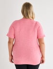 Superfit Curve Short Sleeve V-Neck Limitless Tee, Sugarcane product photo View 02 S