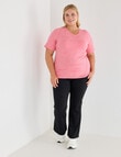 Superfit Curve Short Sleeve V-Neck Limitless Tee, Sugarcane product photo View 03 S
