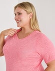 Superfit Curve Short Sleeve V-Neck Limitless Tee, Sugarcane product photo View 04 S
