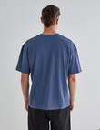 Gasoline Relaxed Ryder Tee, Blue product photo View 02 S