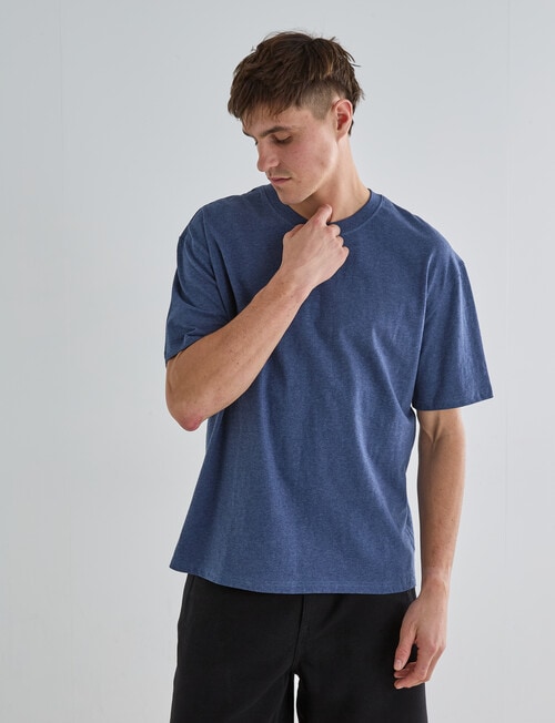 Gasoline Relaxed Ryder Tee, Blue product photo View 05 L