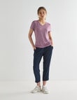 Superfit Short Sleeve V-Neck Limitless Tee, Cherry Lacquer product photo View 03 S