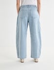 Denim Republic Barrel Leg Jean, Light Blue product photo View 02 S