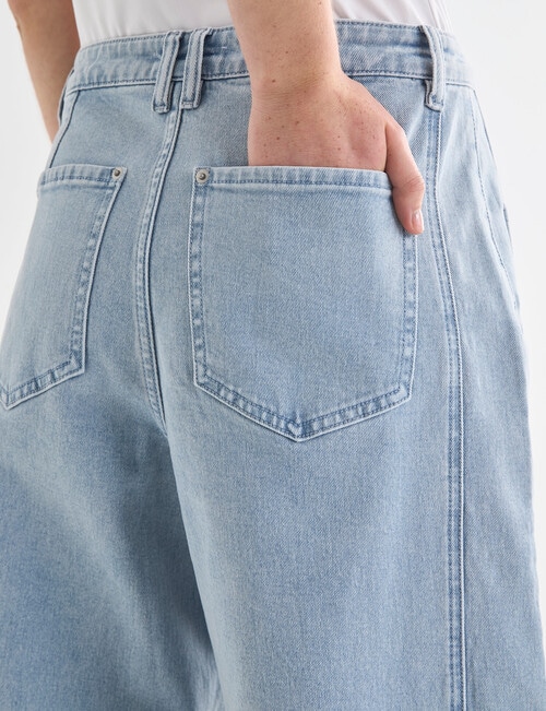 Denim Republic Barrel Leg Jean, Light Blue product photo View 06 L