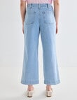 Denim Republic Patch Pocket Wide Leg Crop Jeans, Light Blue product photo View 02 S