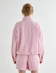 Denim Republic Funnel Neck Jacket, Pink product photo View 02 S