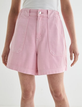 Denim Republic A-line Shorts, Pink product photo