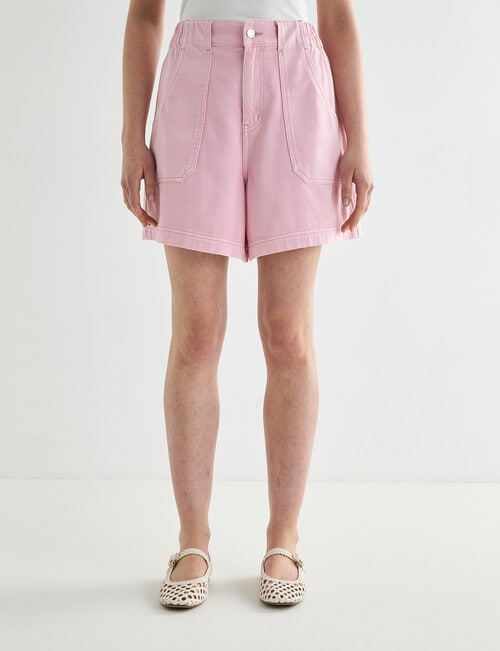 Denim Republic A-line Shorts, Pink product photo View 04 L