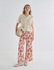 Zest Crochet Short Sleeve Top, Cream product photo View 03 S