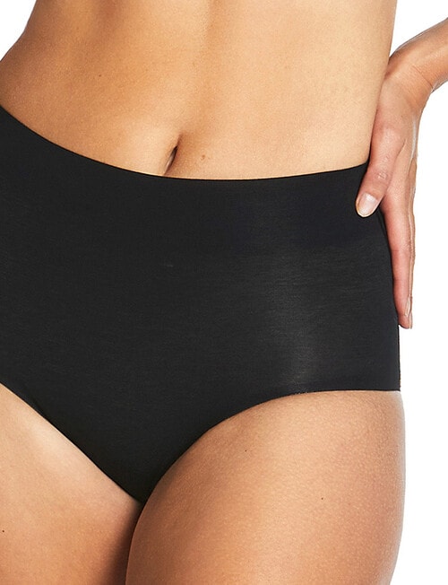 Ambra Thinvisible Waisted Brief, Black product photo View 04 L