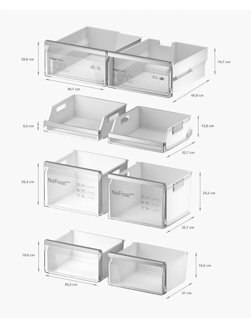 Bosch 574L Series 6 Multi-Door Fridge Freezer, KFD96AXEAA product photo View 07 L