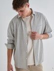 Gasoline Check Long Sleeve Shirt, Bone product photo View 05 S