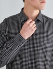 Gasoline Check Long Sleeve Shirt, Black product photo View 05 S