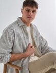 Gasoline Check Long Sleeve Shirt, Bone product photo