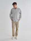 Gasoline Check Long Sleeve Shirt, Bone product photo View 03 S
