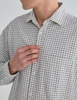 Gasoline Check Long Sleeve Shirt, Bone product photo View 07 S