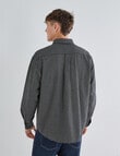 Gasoline Check Long Sleeve Shirt, Black product photo View 02 S