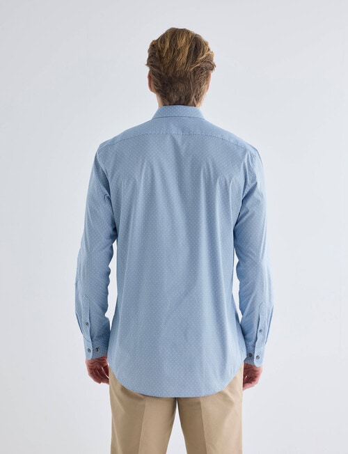 L+L Honeycomb Long Sleeve Shirt, Blue product photo View 02 L