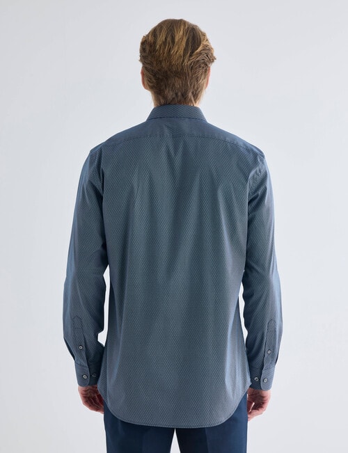 L+L Hexagon Long Sleeve Shirt, Navy product photo View 02 L