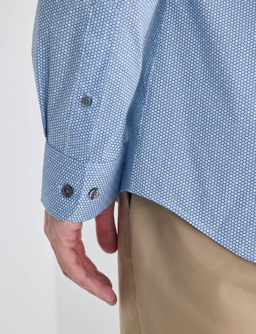 L+L Honeycomb Long Sleeve Shirt, Blue product photo View 06 L