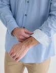 L+L Honeycomb Long Sleeve Shirt, Blue product photo View 07 S