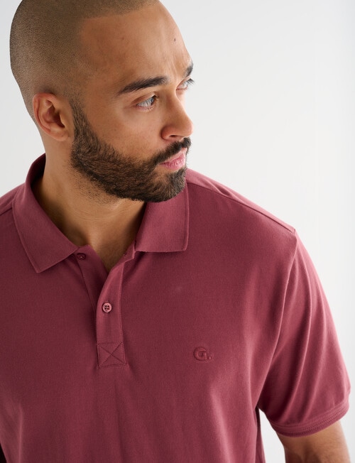Gasoline Club Pique Polo, Berry product photo View 04 L