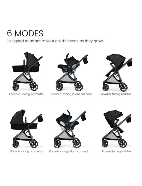 Britax Phases&trade; 4-Wheel Travel System Stroller, Black product photo View 14 L