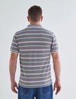 Chisel Multi Stripe Short Sleeve Polo Shirt, Peach product photo View 02 S