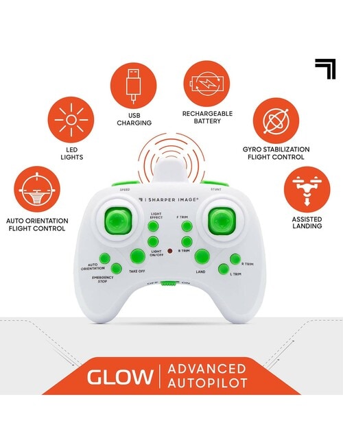 Sharper Image Remote Control Drone Stunt Glow Led 5Inch product photo View 06 L