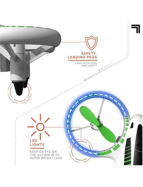 Sharper Image Remote Control Drone Stunt Glow Led 5Inch product photo View 07 L
