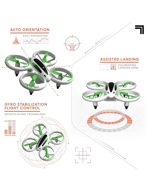 Sharper Image Remote Control Drone Stunt Glow Led 5Inch product photo View 08 L