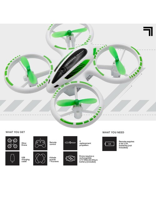 Sharper Image Remote Control Drone Stunt Glow Led 5Inch product photo View 09 L