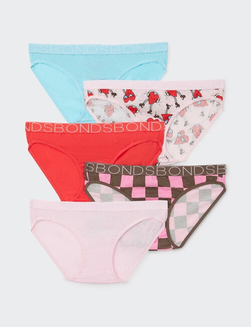 Bonds Multipack Bikini Brief, 5 Pack, Rollin Hearts product photo