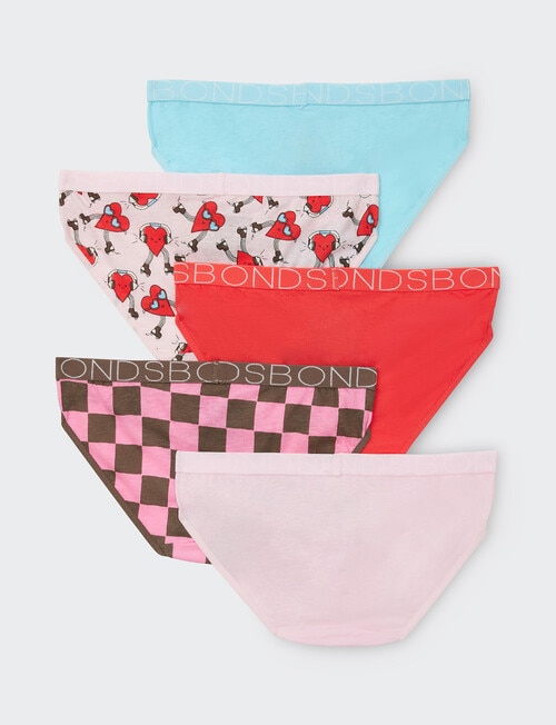 Bonds Multipack Bikini Brief, 5 Pack, Rollin Hearts product photo View 02 L