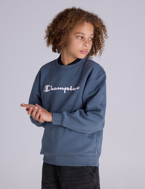 Champion Legacy Puff Short Sleeve Sweat, Steel product photo View 02 L