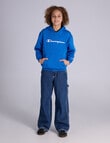 Champion Puff Hoodie, Blue product photo View 04 S