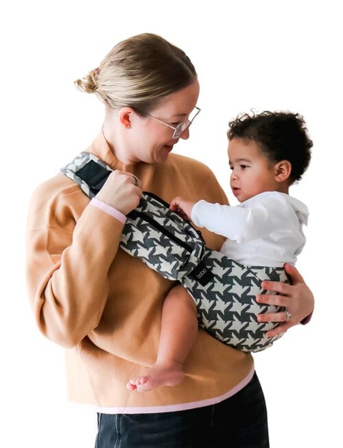 Boba Buddy Toddler Hip Carrier Grey Houndstooth product photo View 02 L